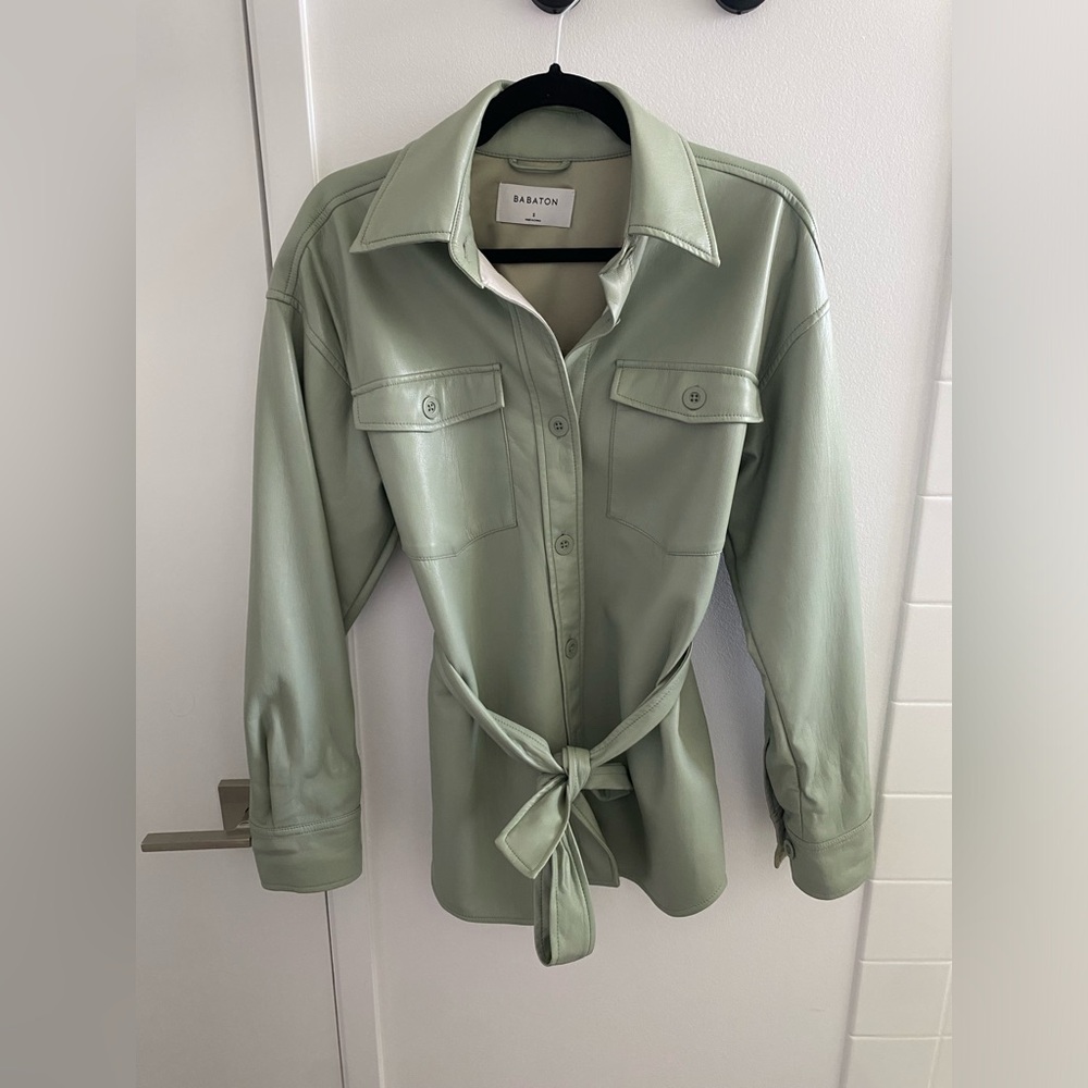 Aritzia Babaton Pelli Shirt Jacket in Vegan Leather
